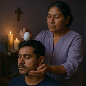 Limpia con huevo tradicional en Casa Curación Los Ángeles